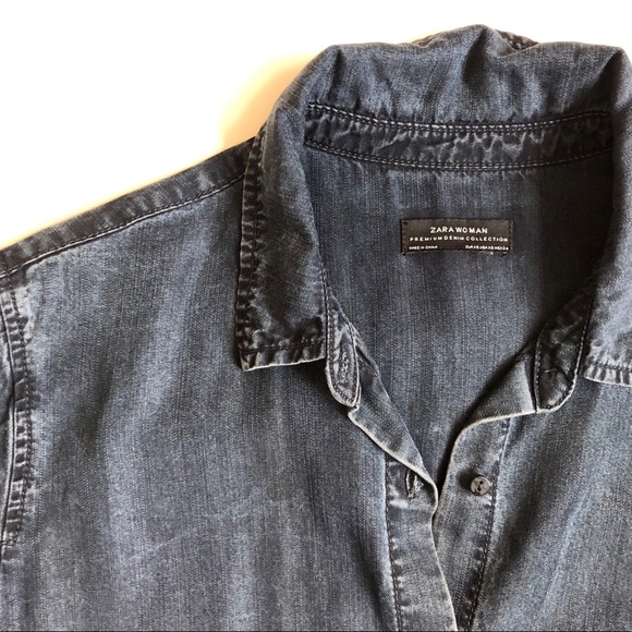 Zara Denim Shirt Dress - Picture 5 of 6